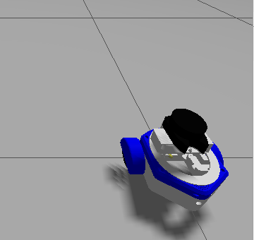 The FOSSBot differential-drive robot in the Gazebo simulator